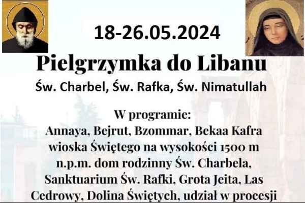 Zapraszamy na pielgrzymkę do Libanu