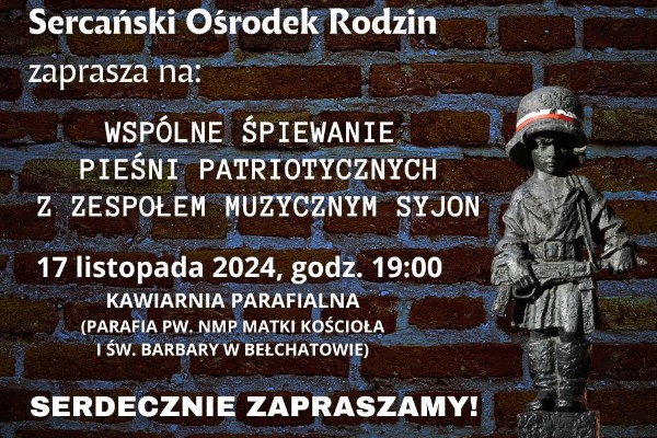 Zaproszenie na patriotyczne śpiewanie z zespołem Syjon!